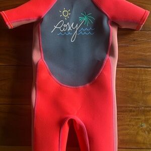 Roxy Bright Red and Gray Wetsuit